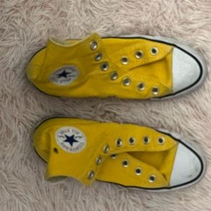 Yellow converse size 4.5 kids 6 women
